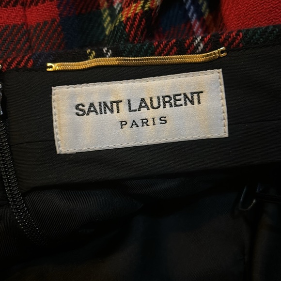 Saint Laurent Tartan-Check Pencil Skirt - Picture 4 of 16